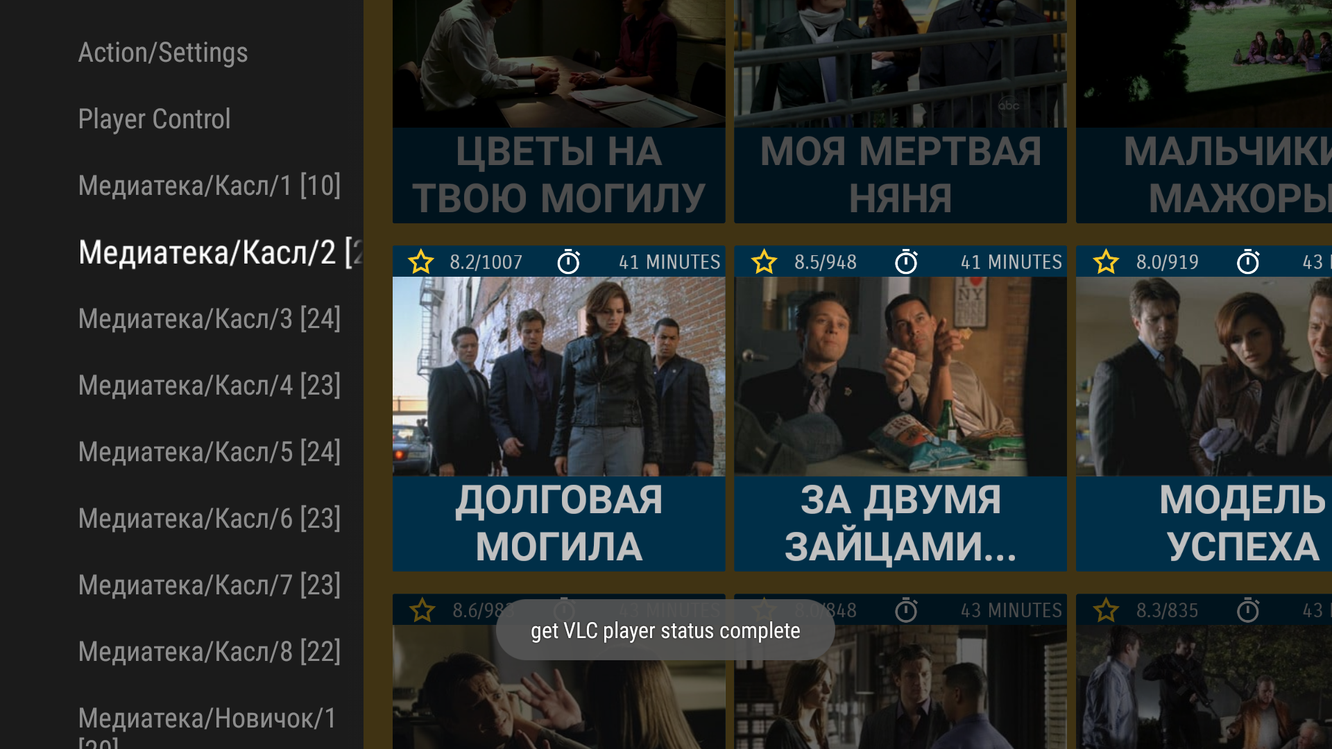 VLC Android-TV remote - screencap Media List 3