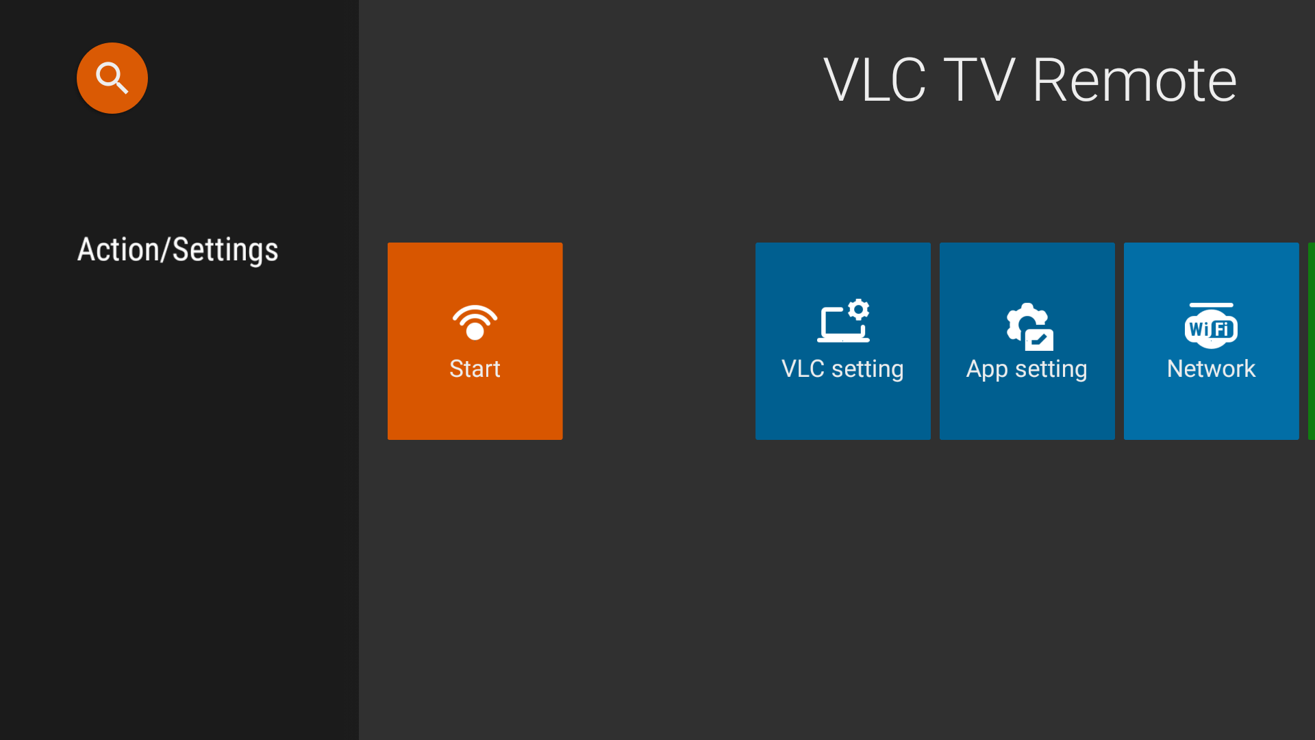 VLC Android-TV remote - screencap default PlayList 1